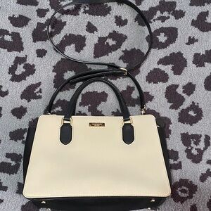 Kate Spade Cream and Black Satchel